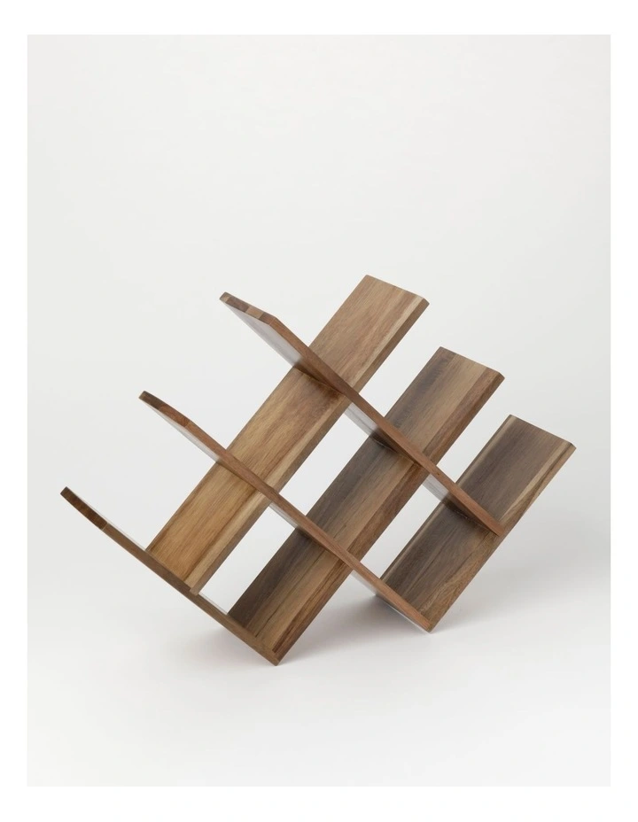 Acacia Wood Wine Rack in Natural