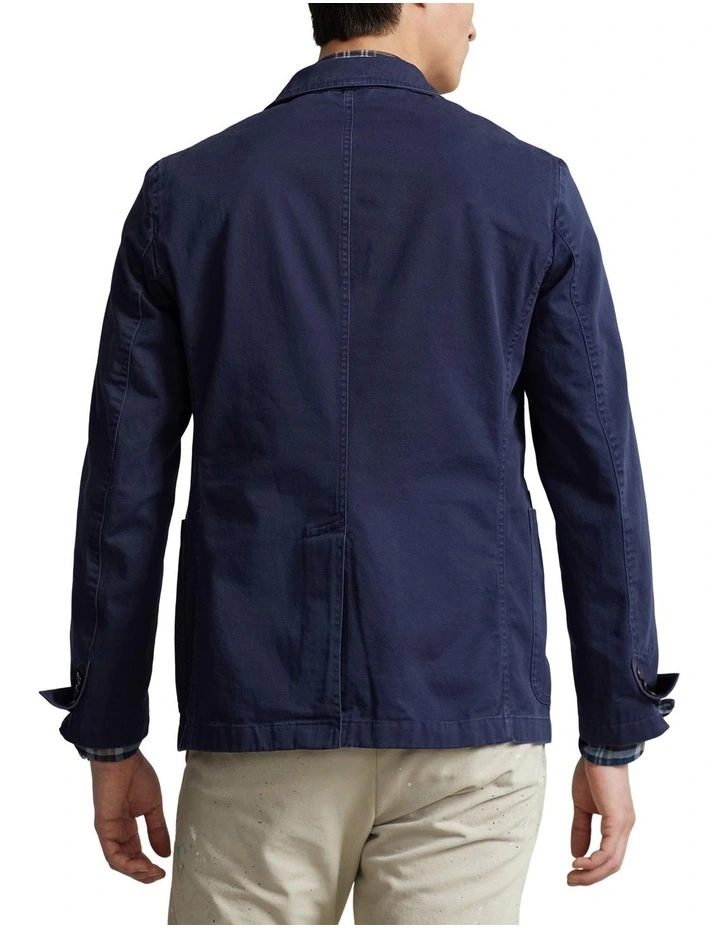 Washed Chino Sport Coat in Blue