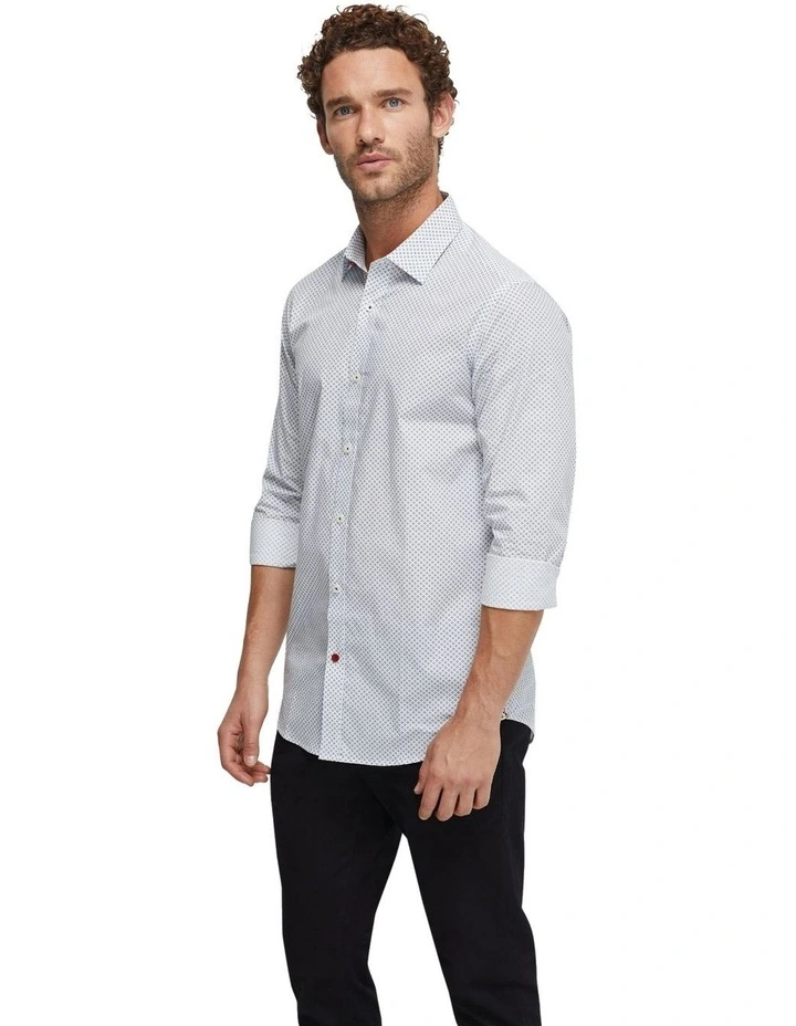 Beckton Printed Shirt in Blue Print