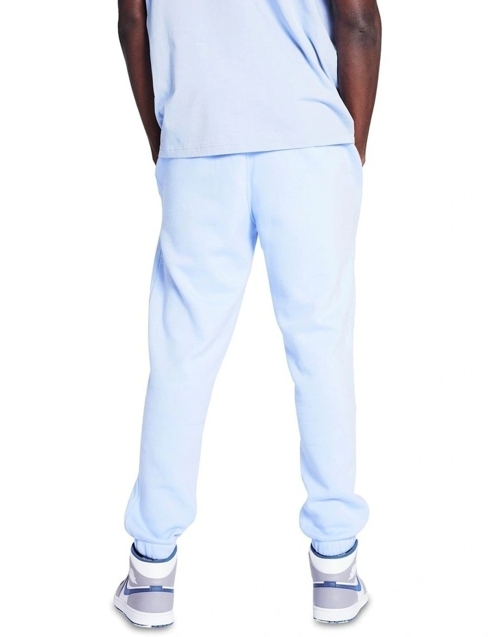 Badged Joggers in Dusty Blue