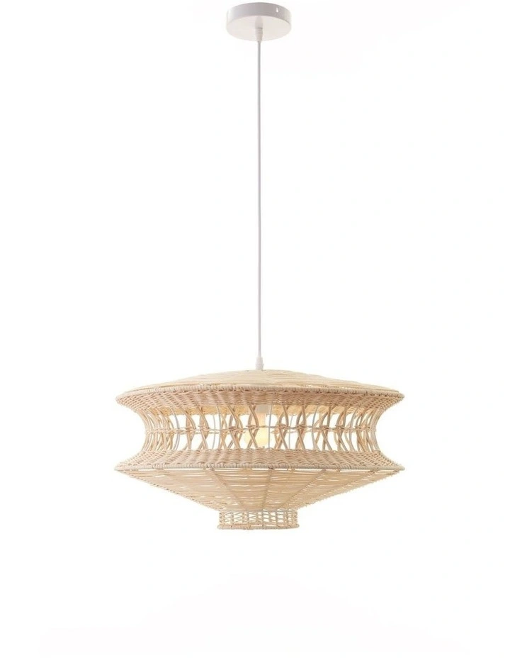 Parametric Rattan Pendant Light Natural