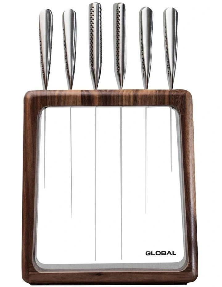 Hashira 7 Piece Knife Block Set Walnut