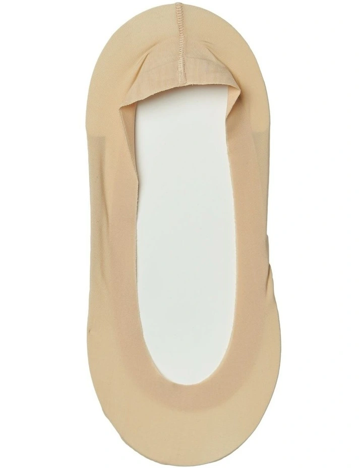 Laser Cut Footlets 3 Pack in Beige