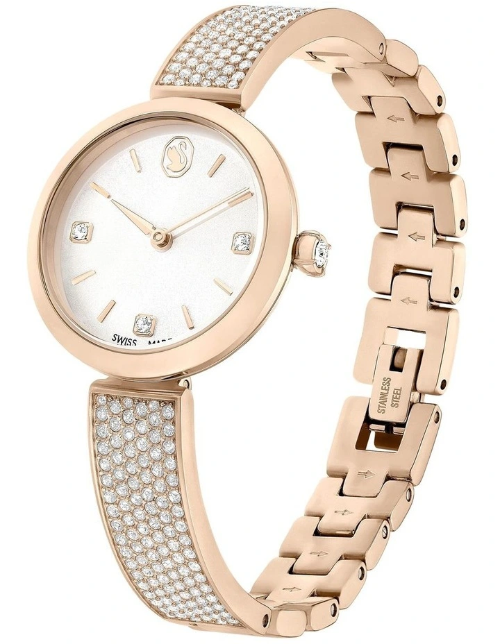 Illumina Swiss Made Metal Bracelet Watch in White