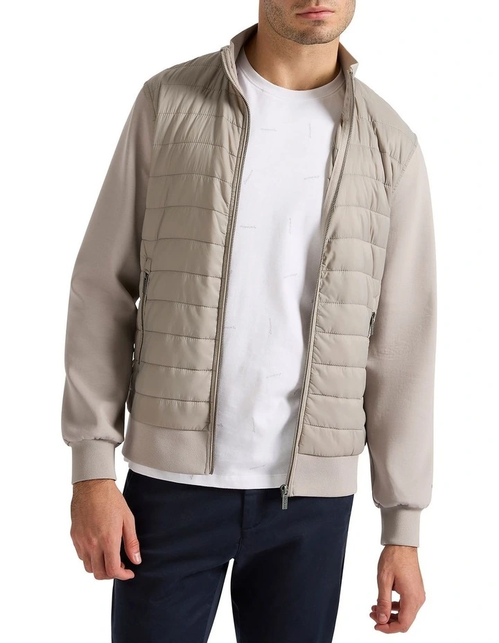 Marley Padded Front Sweat Top in Bone