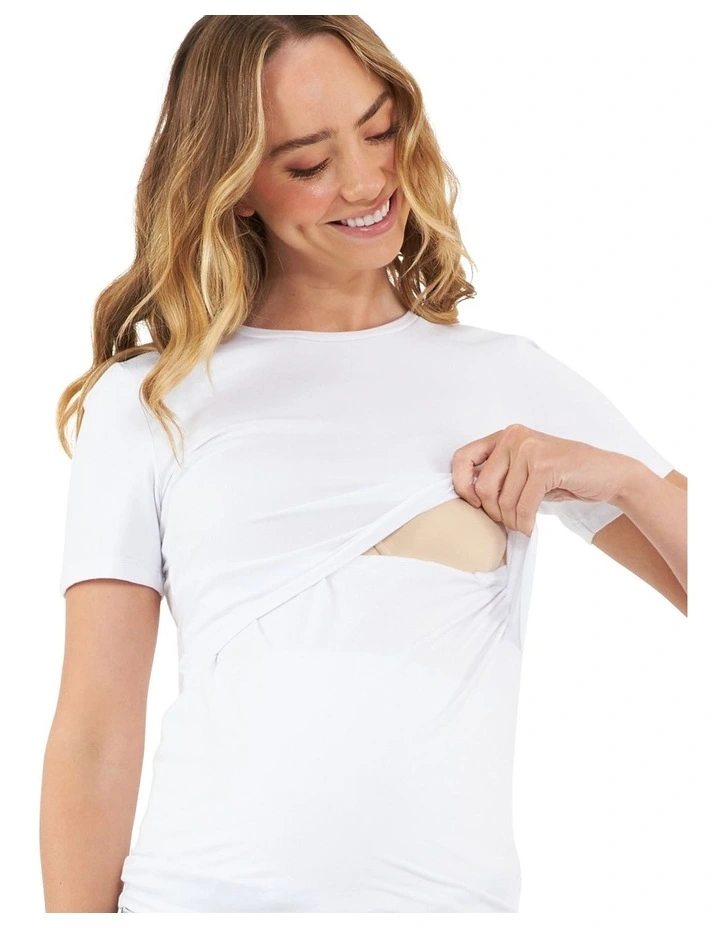 Organic Nursing Tee in White
