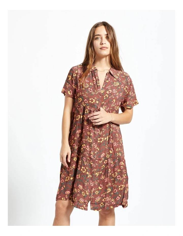 Brixton Beauford Dress Rum Raisin in Brown