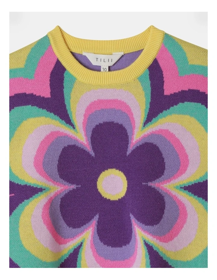 Knitted Jacquard Jumper in Rainbow