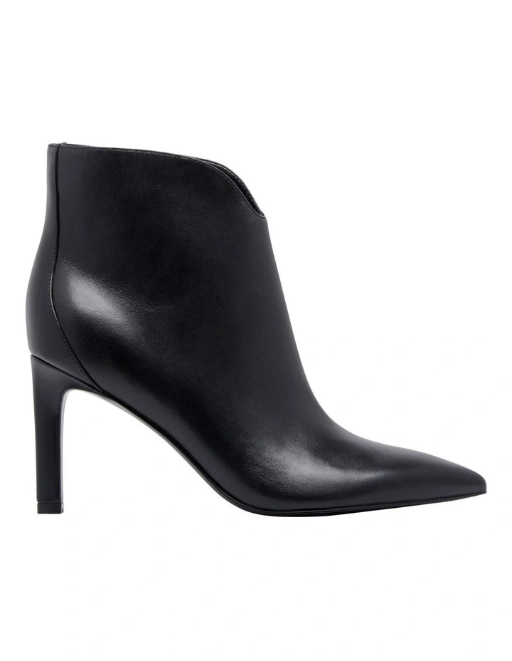 Mikale Heeled Ankle Boot in Black