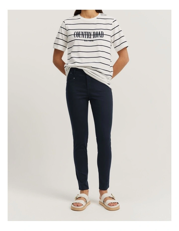 Sateen Jean in Navy