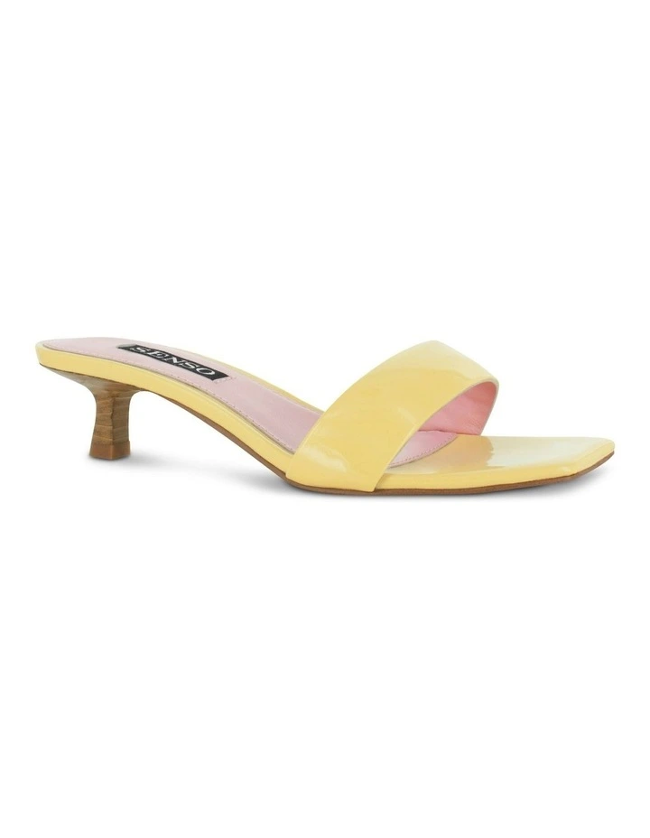 Trina I Heeled Mules in Yellow