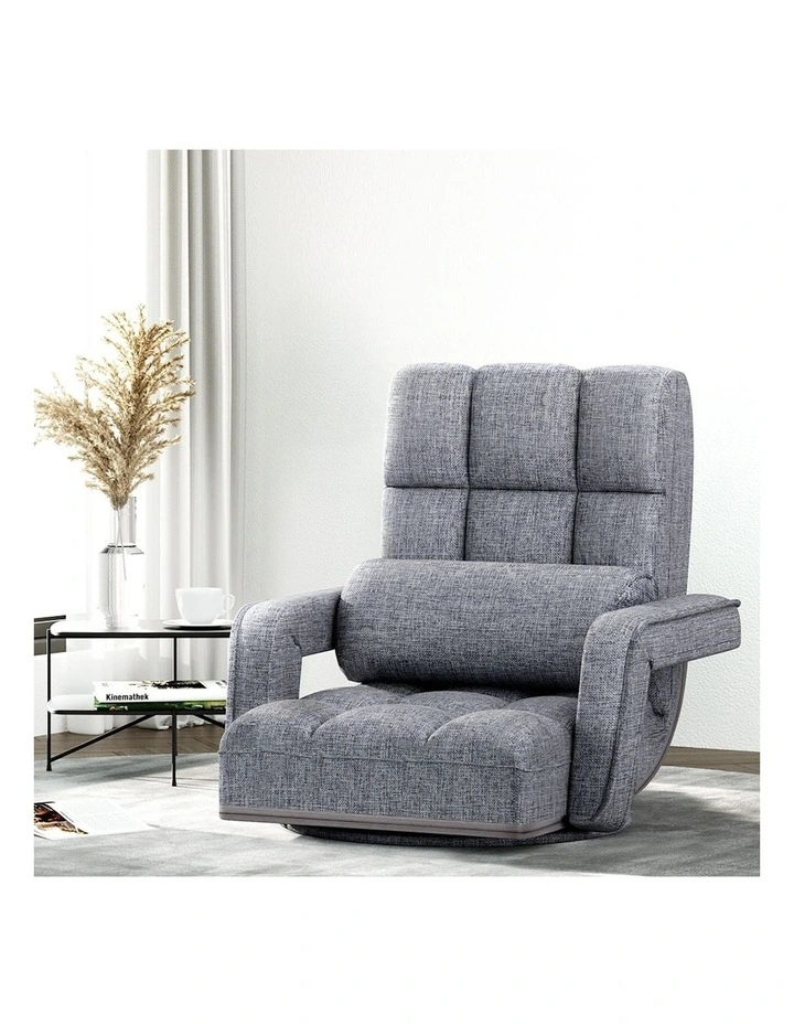 Floor Sofa Lounge Chair Swivel in Grey