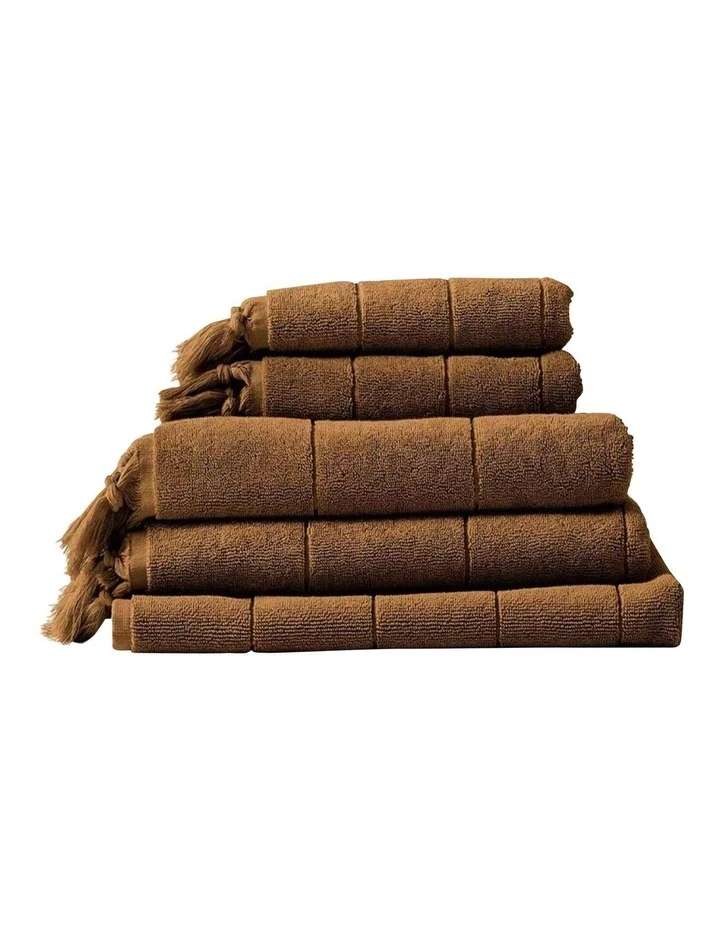 Paros Bath Towel Range in Caramel