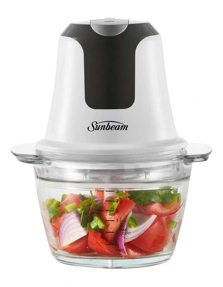 White Mini Glass MultiChopper FCP1000WH