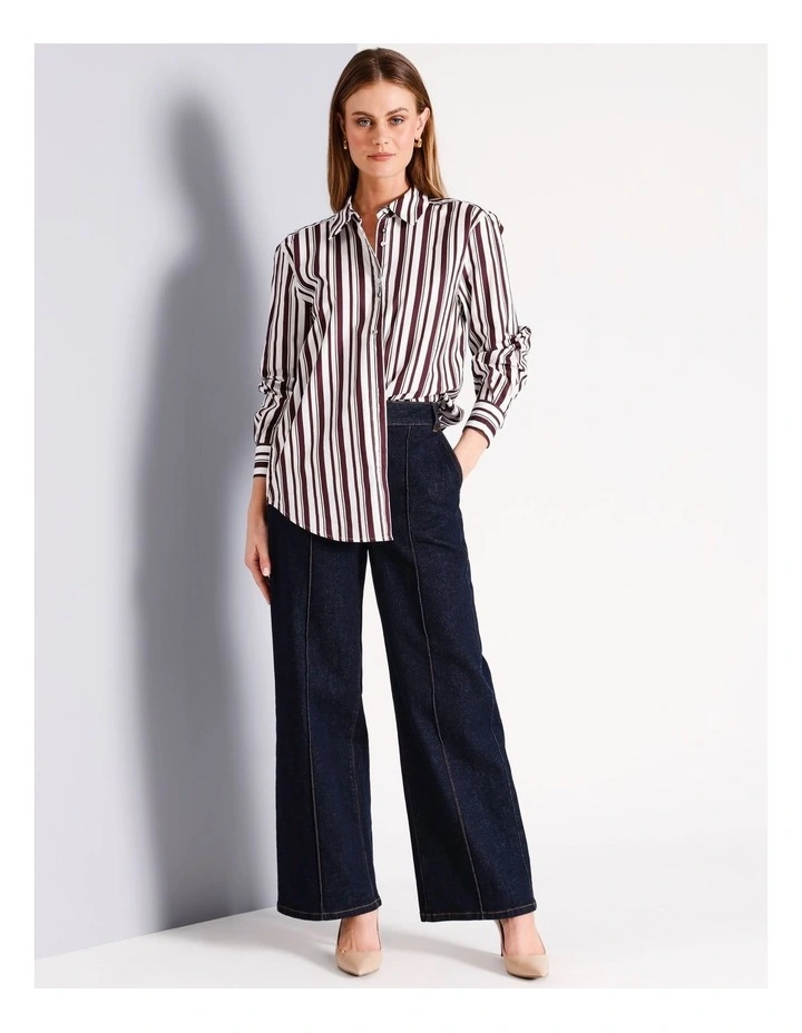 Organic Cotton Shirt in Aubergine