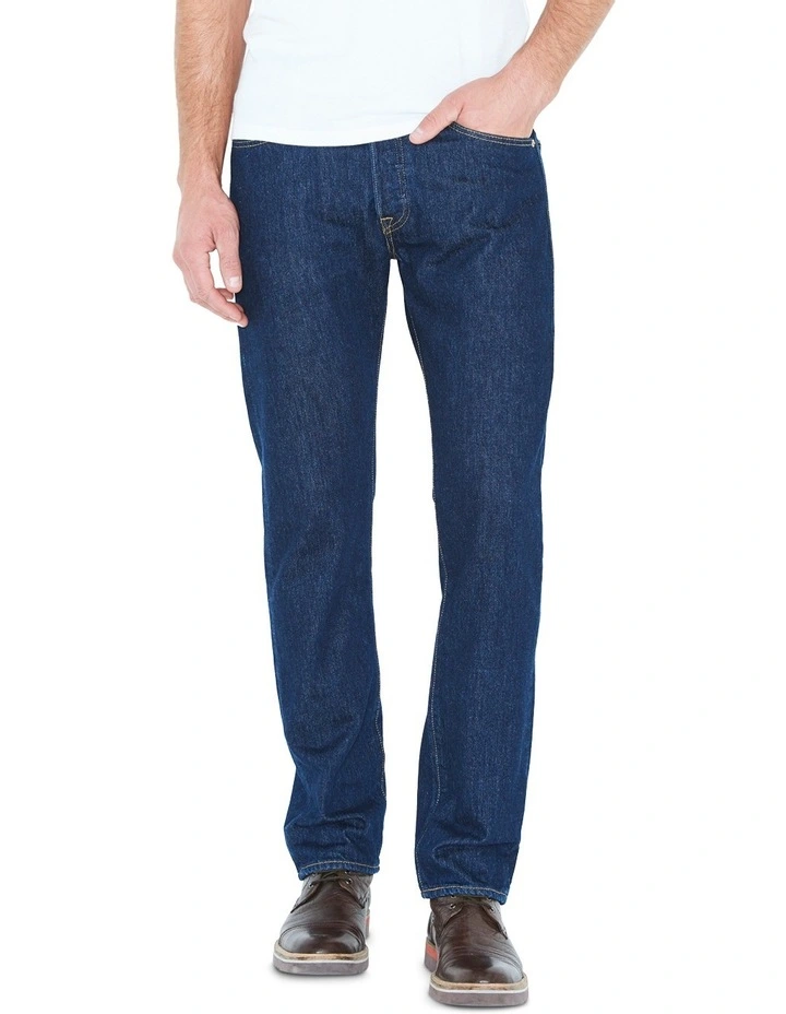 501 Original Fit Cotton Straight Leg Jeans in Rinse