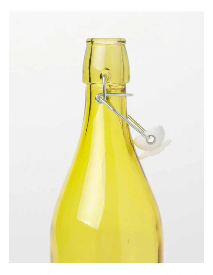 Coloured Glass Bottle 1L in Yellow