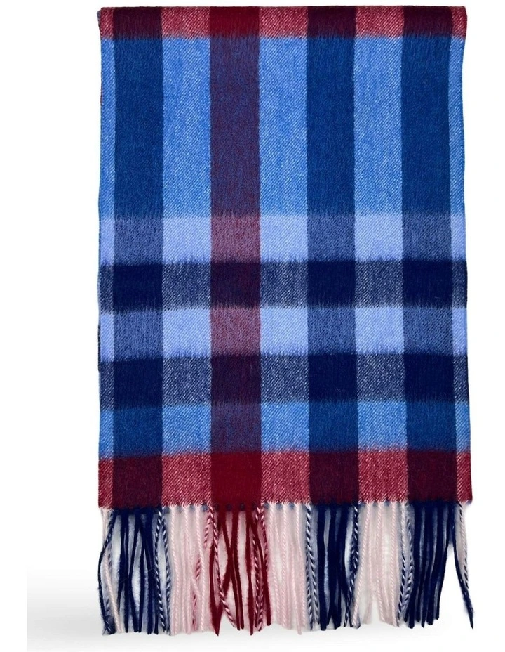 Halfdan Check Scarf in Blue