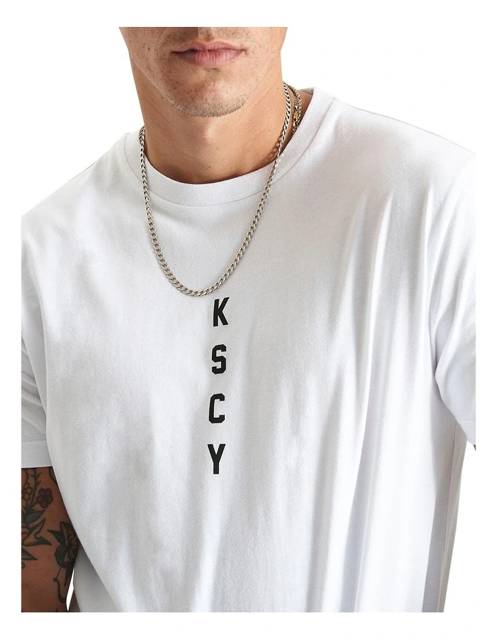 Vigour Dual Curved Tee in White