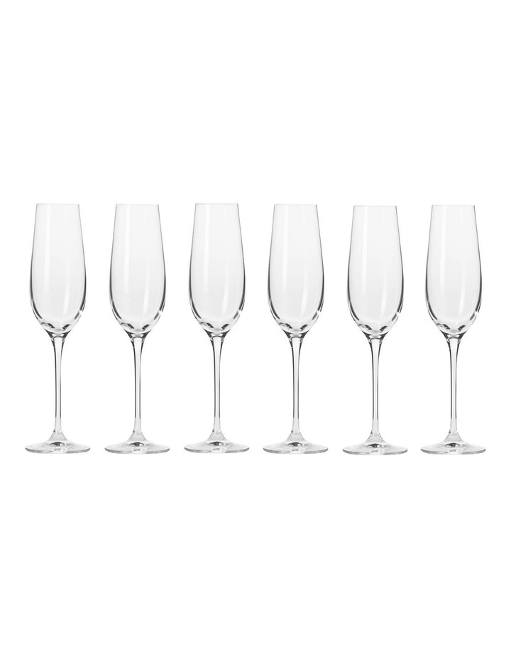 Harmony Champagne Flute Set of 6 180ml in Clear