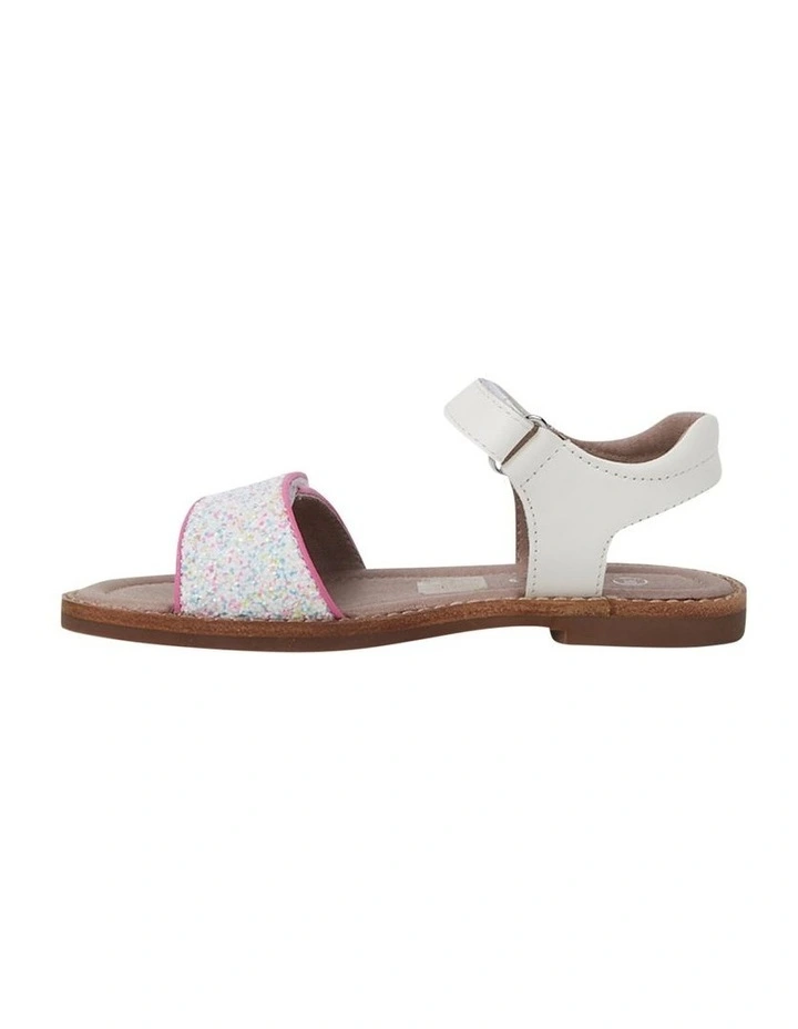 Glamour Glitter Sandals in White