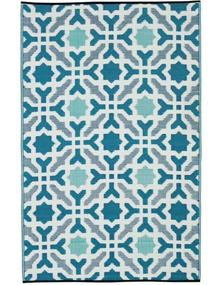 120x179cm Seville Blue Recycled Plastic Outdoor Rug and Mat