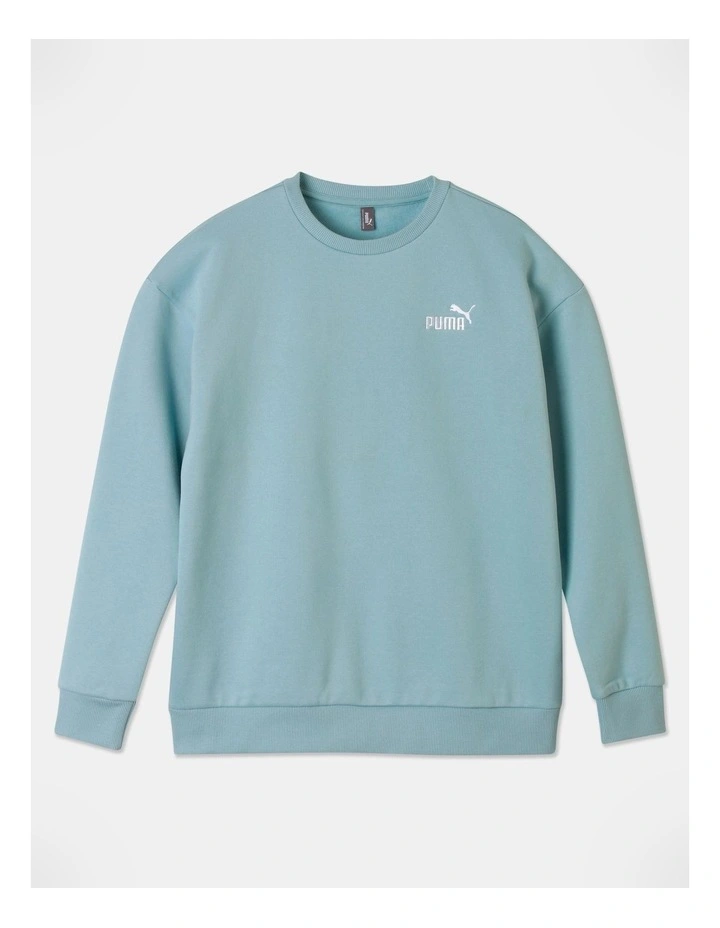 Ess Embroidery Logo Crew Sweatshirt in Turquoise Surf