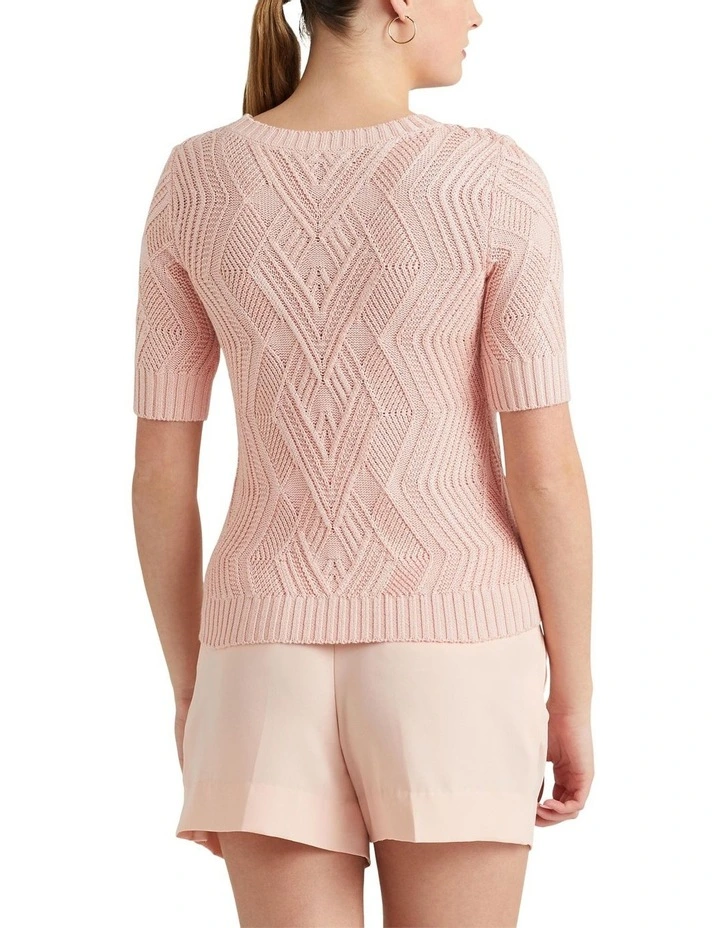 Cotton-Blend Sweater in Pink