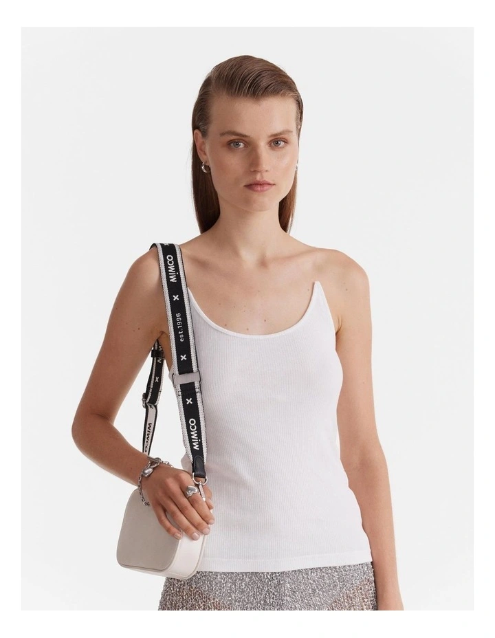Mim 96 Webbing Bag Strap in Black Silver