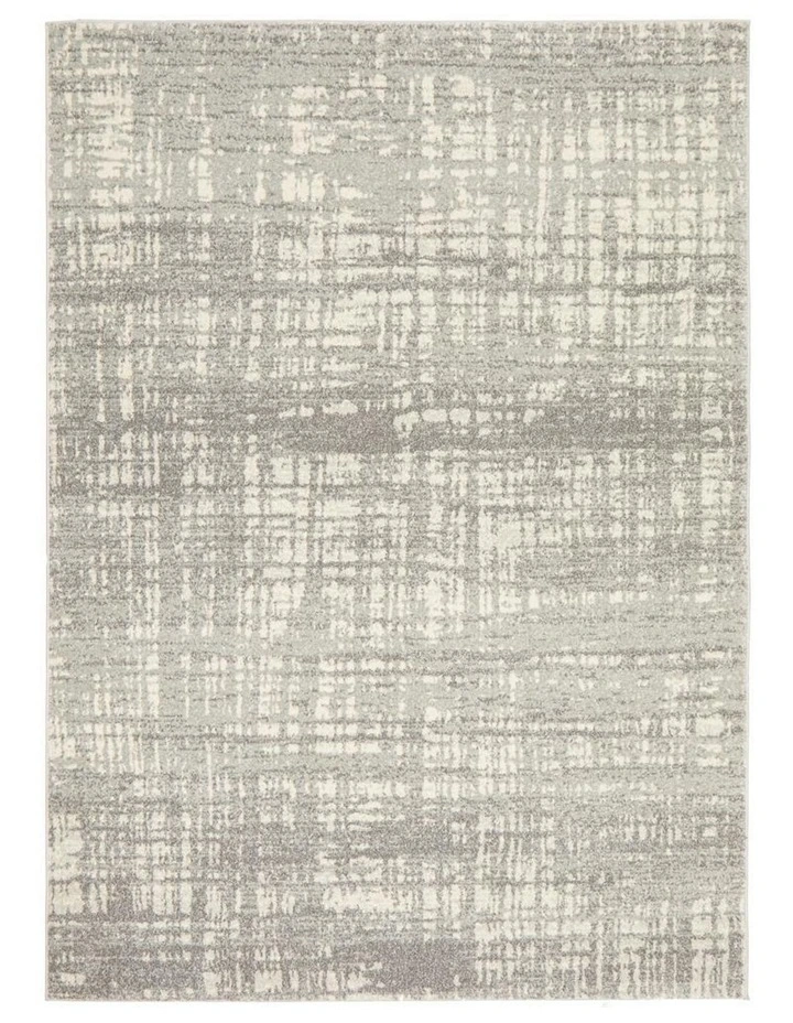 Mirage Ashley Abstract Modern Rug in Silver Grey