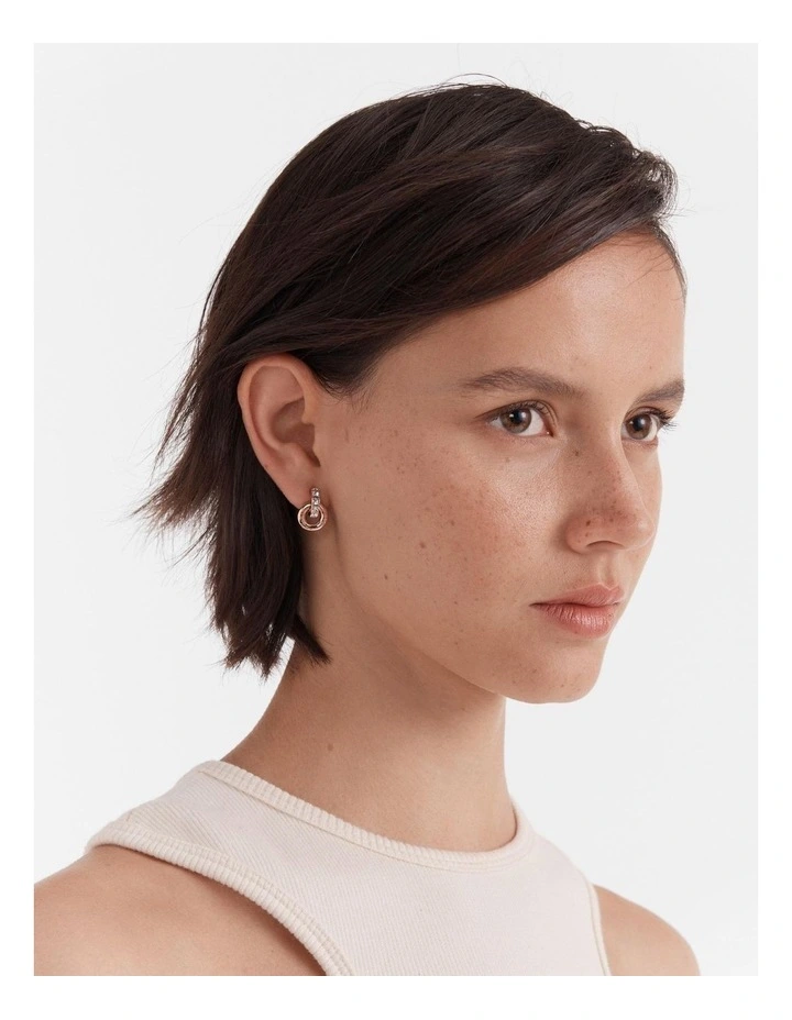 Circulate Stud Earrings in Rose Gold
