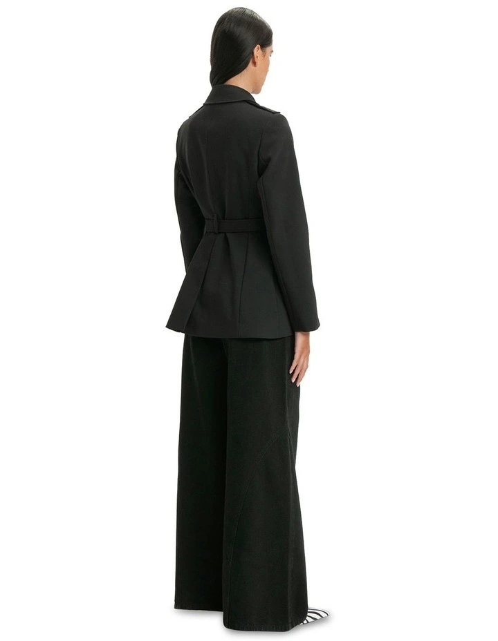 Longline Utility Jacket in Black