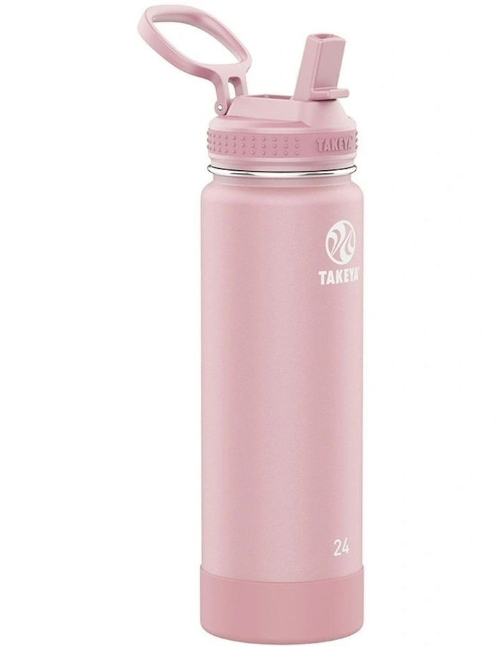 Actives Insulated Steel Bottle 700ml Straw Lid in Blush