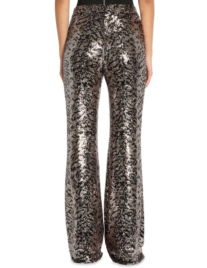 Dance In Rio Sequin Pant in Black/Gold