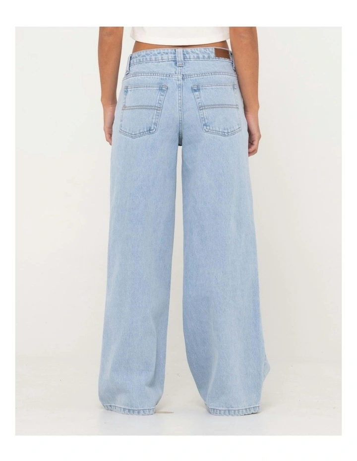 Low Rise Super Wide Leg Denim Jean in Blue