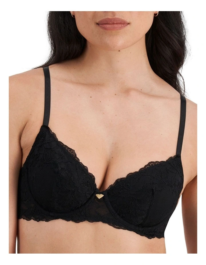 Luxe Lace Non-Contour Bra in Black