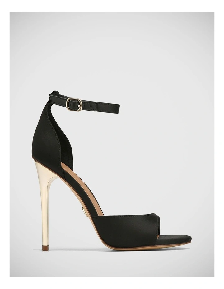 Aitken Satin Sandal in Black