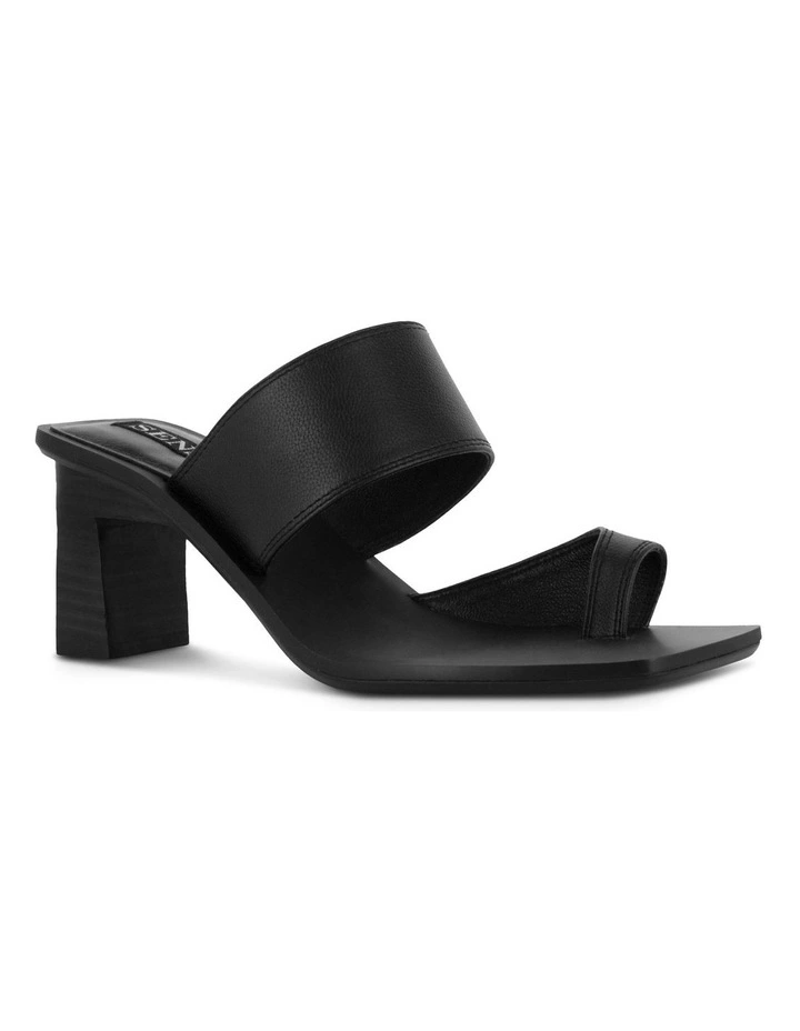 Luella II Heeled Mules in Black