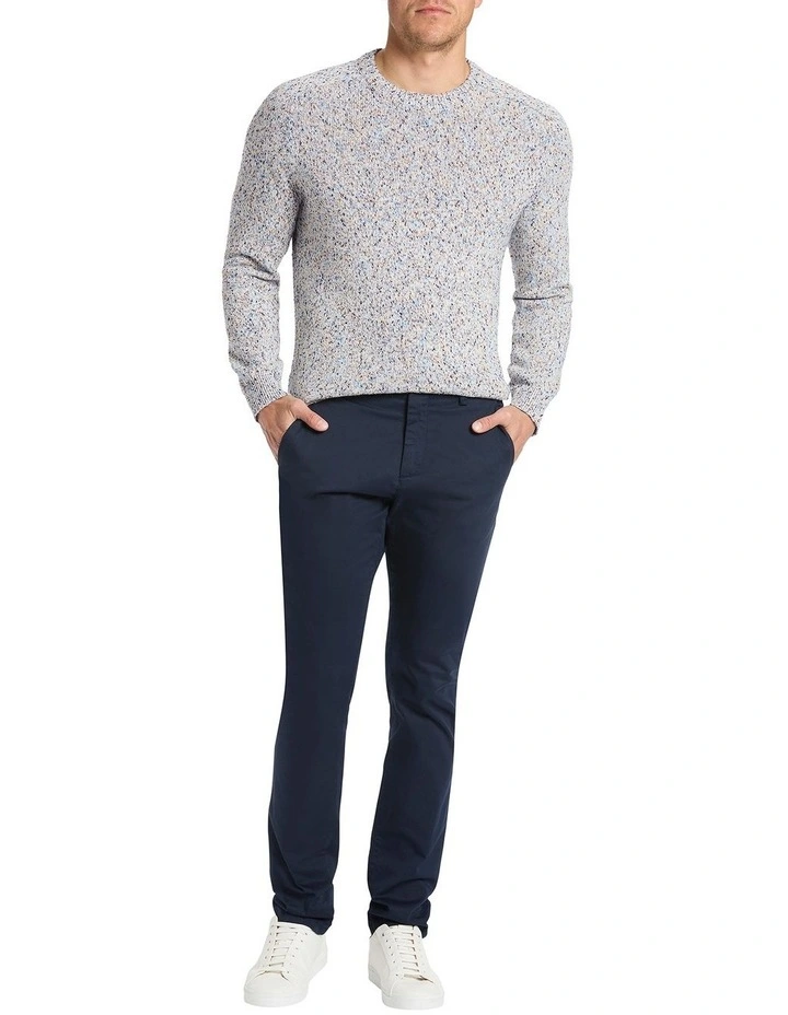 Denver Crew Neck Knit Sweater in Sandstone Multi