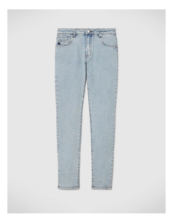 Slim Stretch 5 Pocket Denim Jeans in Light Wash