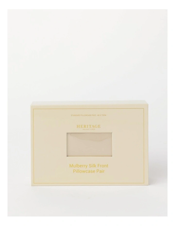 Silk Front Pillowcase Pair in Champagne