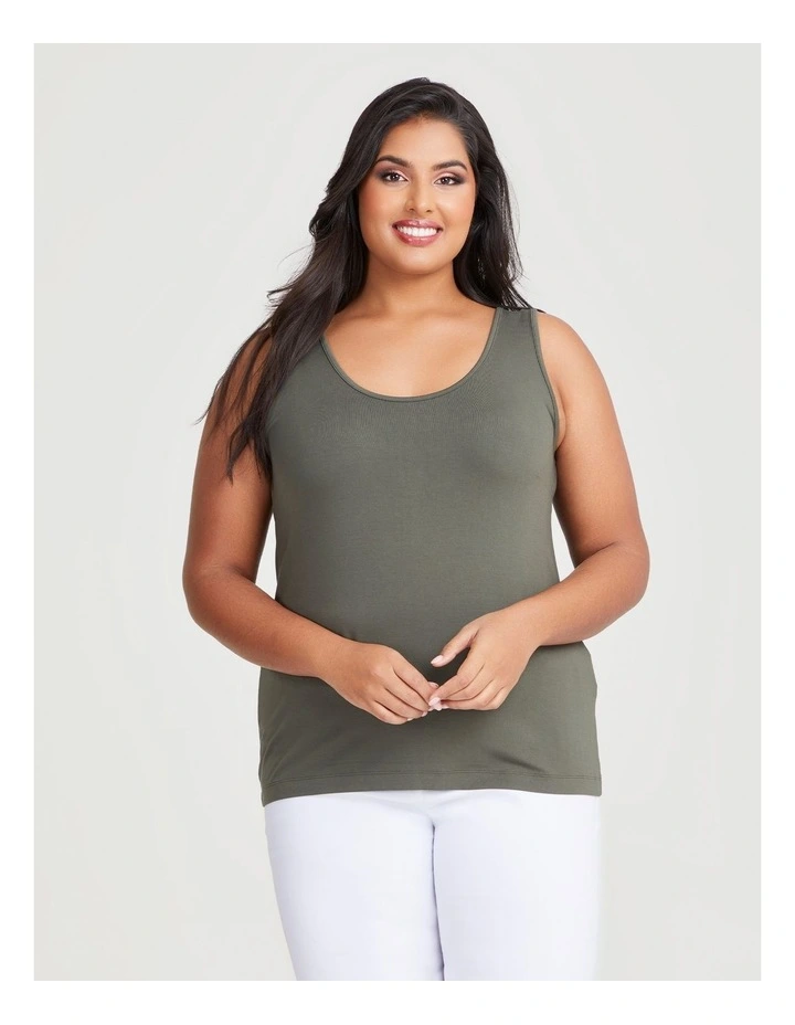 Bamboo Base Cami in Dusty Olive