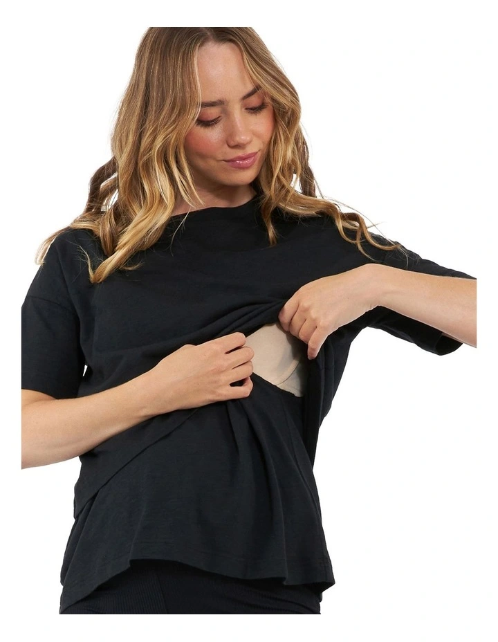 Claud Nursing Tee in Black