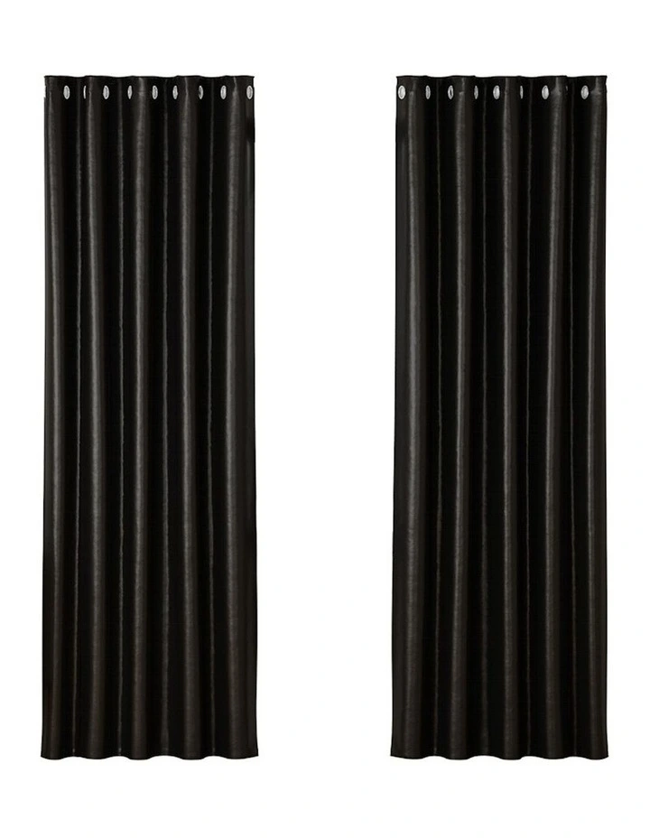 2X Blockout Curtain Eyelet in Black