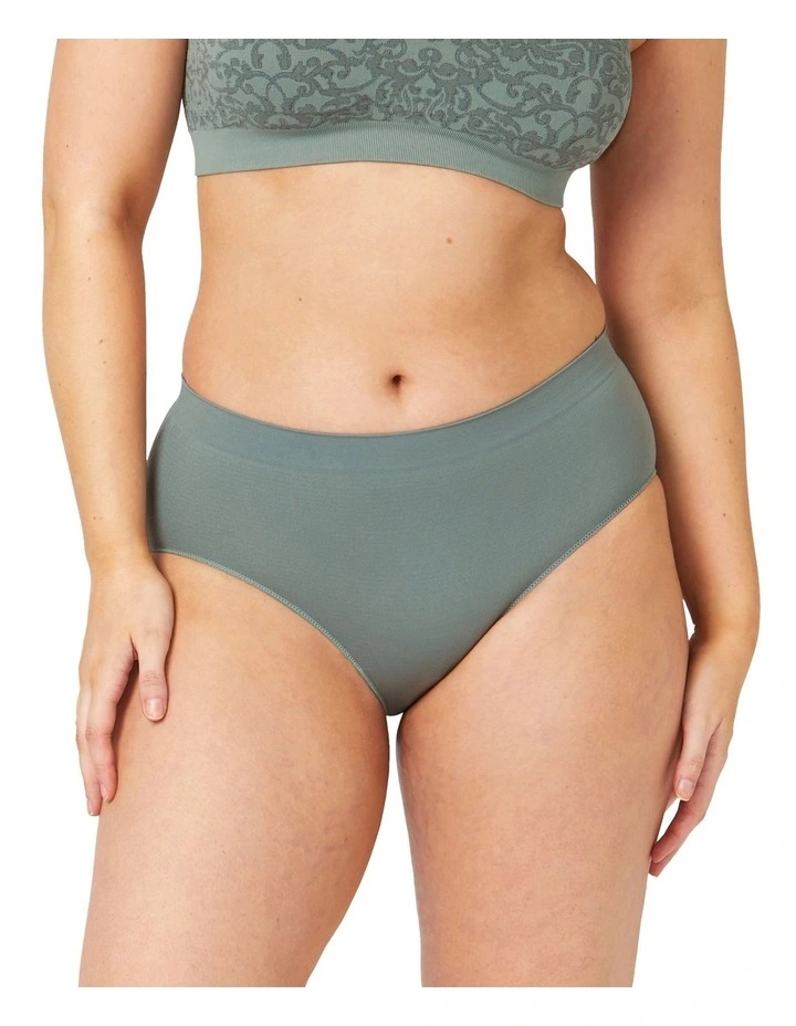 Bare Essentials Recycled Nylon Midi Brief in Lagoon