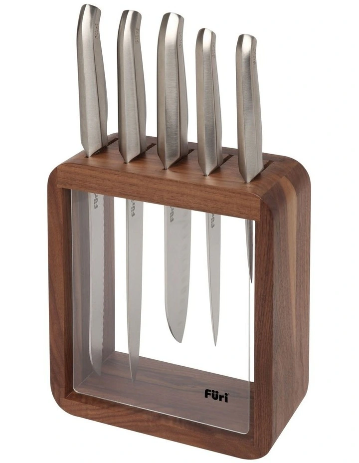 Pro Vault Knife Block Set 6 Piece in Brown
