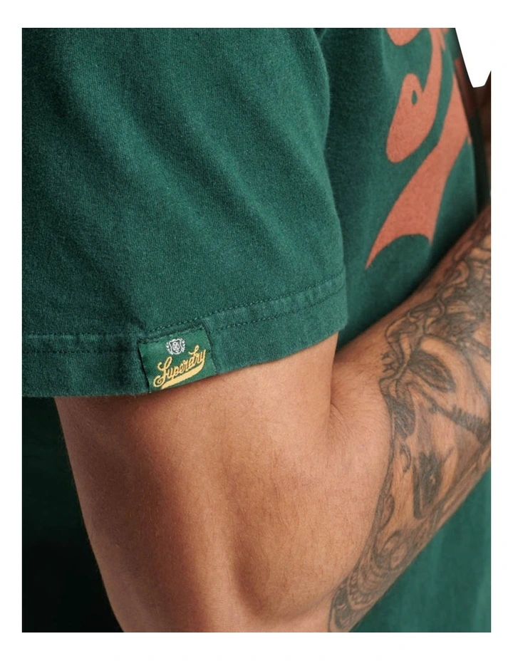 Soda Pop Vintage Logo Classic T Shirt in Enamel Green