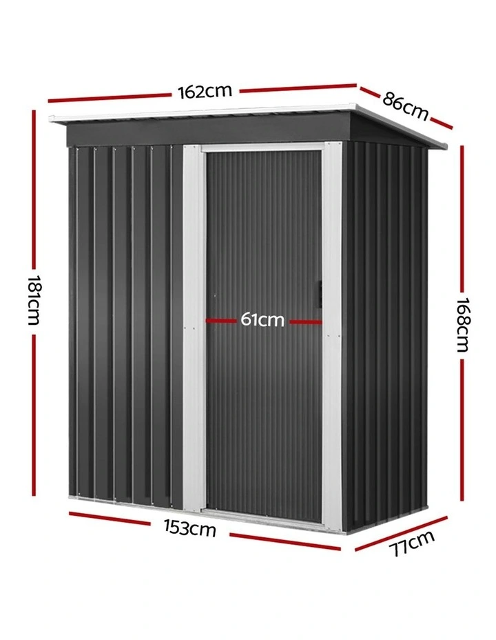 Garden Shed 1.64x.86M In Grey