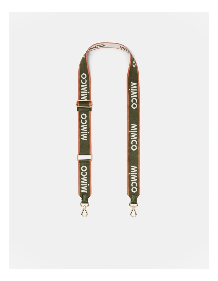 Stripe Webbing Bag Strap in Winter Moss