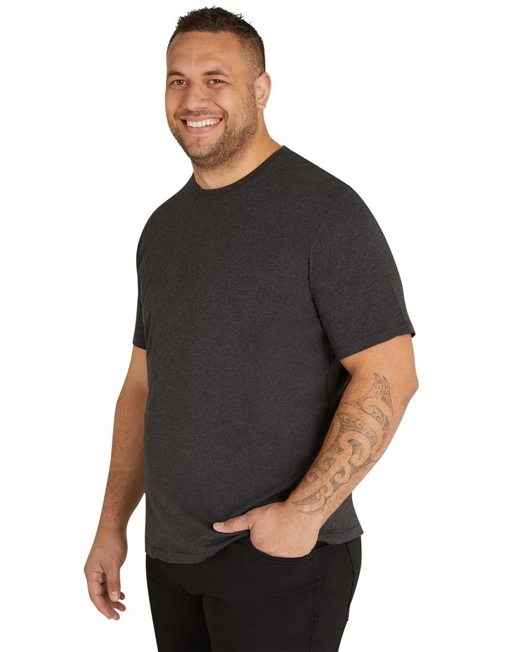 Essential Crew Neck Tee in Charcoal